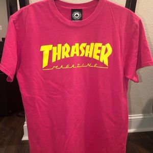 Thrasher tee- hot pink- unisex Med